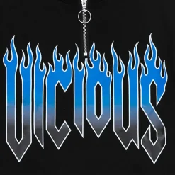 LISTEN FLAVOR Vicious Fire Eyelet Sleeve Short Top