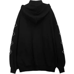 LISTEN FLAVOR x A.YAMI Half Zip Hoodie Black