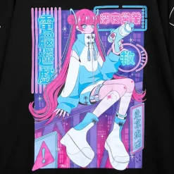 LISTEN FLAVOR x A.YAMI Half Zip Hoodie Black