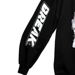 LISTEN FLAVOR x Kaibashira Shoulder Zip Hoodie Black