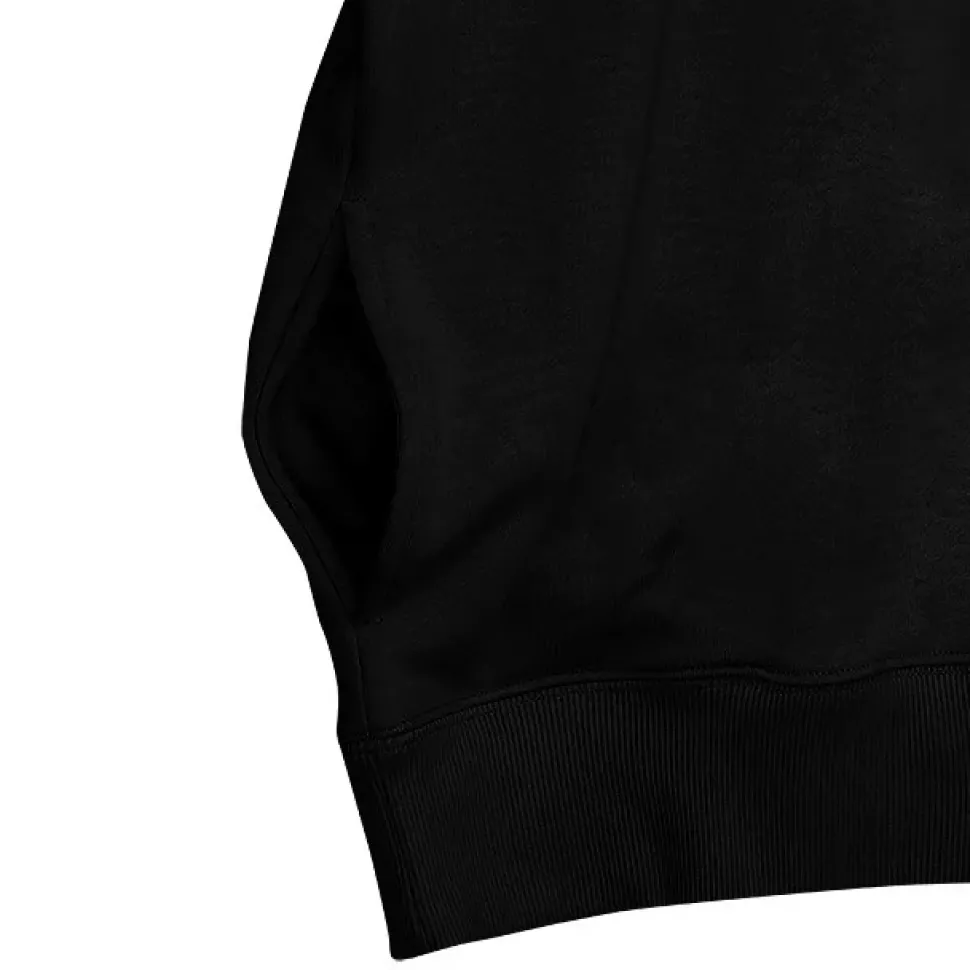 LISTEN FLAVOR x Kaibashira Shoulder Zip Hoodie Black