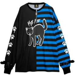 LISTEN FLAVOR Yannoka Cat Battle Stance Pullover