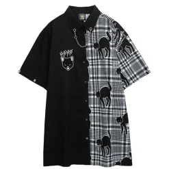LISTEN FLAVOR Yannoka Step Black Cat 2-Way Shirt
