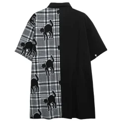 LISTEN FLAVOR Yannoka Step Black Cat 2-Way Shirt