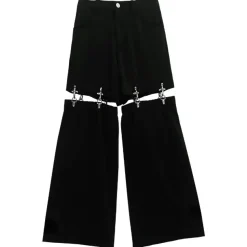 LISTEN FLAVOR Zettai Ryoiki Fire Buckle Black Pants