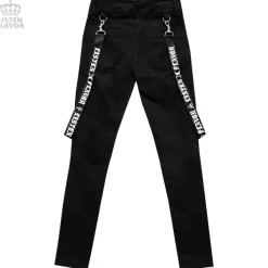 LISTEN FLAVOR Zip Skinny Pants w/ Suspenders