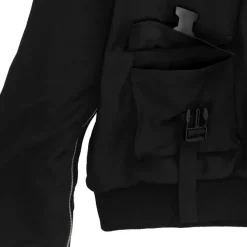 LISTEN FLAVOR Zip Slit Sleeve Hooded Blouson