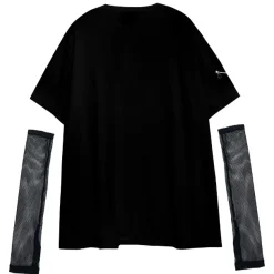 LISTEN FLAVOR Zipper Bear Mesh Top w/ Arm Covers