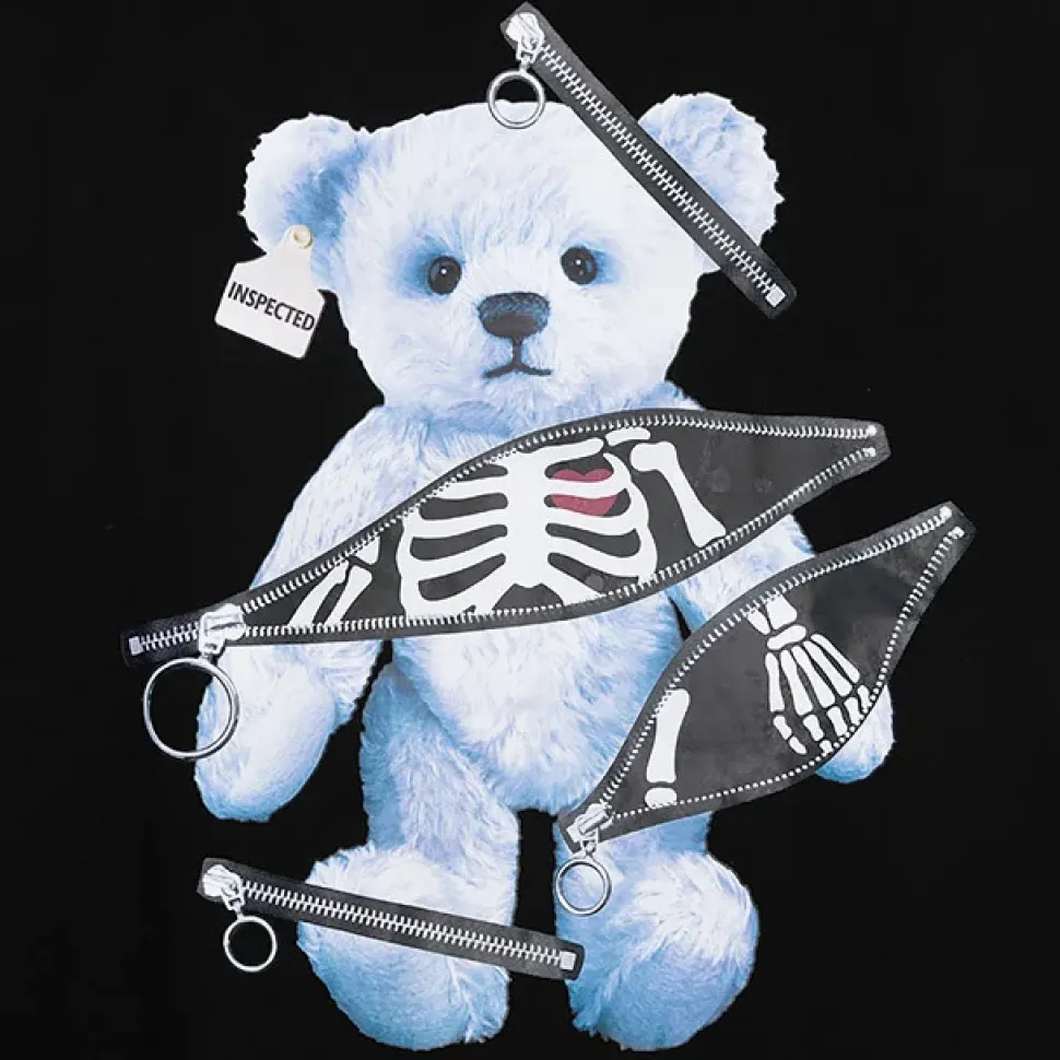 LISTEN FLAVOR Zipper Bear Mesh Top w/ Arm Covers