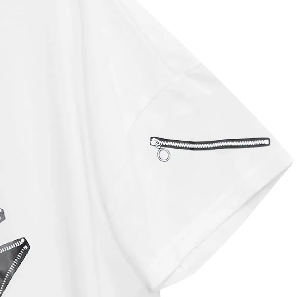 LISTEN FLAVOR Zipper Bear Mesh Top w/ Arm Covers