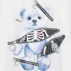 LISTEN FLAVOR Zipper Bear Mesh Top w/ Arm Covers