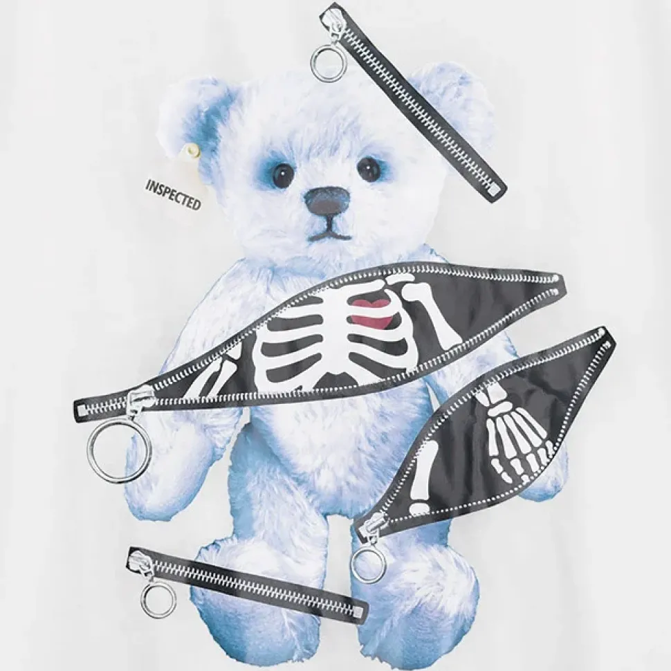 LISTEN FLAVOR Zipper Bear Mesh Top w/ Arm Covers