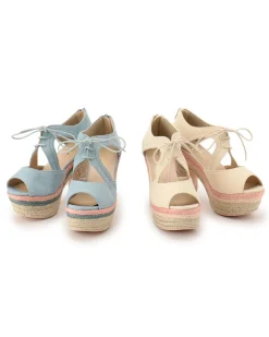 LIZ LISA Colorful Jute Sandals