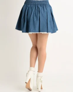 LIZ LISA Dungaree Scallop Short Pants