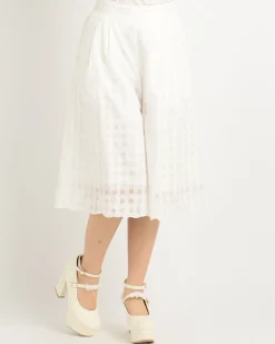 LIZ LISA Fruit Embroidered Gaucho Pants