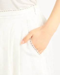 LIZ LISA Fruit Embroidered Gaucho Pants