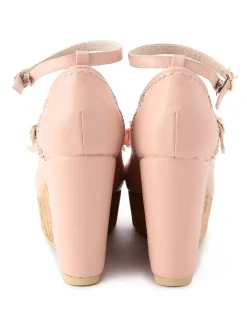 LIZ LISA Rose Wedge Pumps