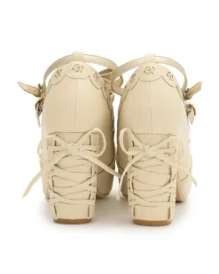 LIZ LISA Triple Ribbon Strap Pumps