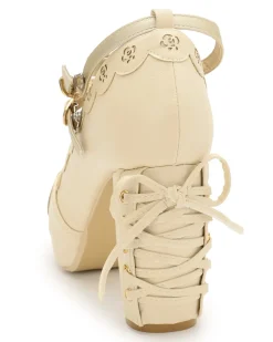 LIZ LISA Triple Ribbon Strap Pumps