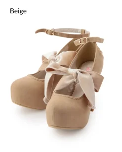 LIZ LISA Velour Ribbon Pumps