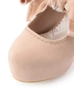 LIZ LISA Velour Ribbon Pumps