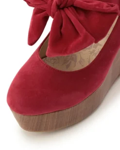 LIZ LISA Wooden Heel Suede Platforms