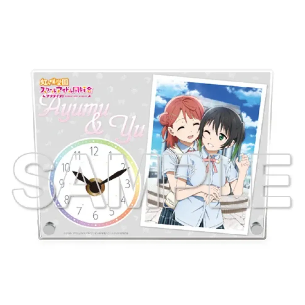 Love Live! Nijigasaki High School Idol Club Yu Takasaki & Ayumu Uehara Acrylic Clock
