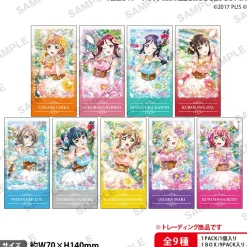 Love Live! School Idol Festival Aqours Flower Circle Ver. Trading Ticket-Style Stickers (1 Pack)