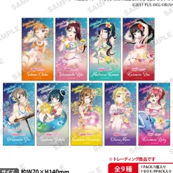 Love Live! School Idol Festival Aqours Water Essence Ver. Trading Ticket-Style Sticker Collection Complete Box Set