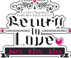 Love Live! Sunshine!! Guilty Kiss 2nd LoveLive! ～Return To Love ♡ Kiss Kiss Kiss～ 3 Emblem Sticker Set