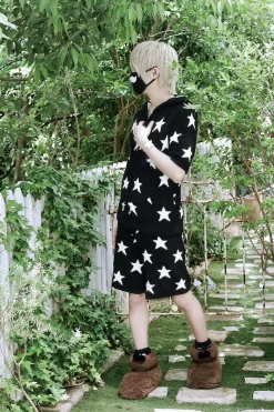 Mafumafu Fluffy Star Socks