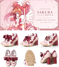 MAYLA Cardcaptor Sakura Iconique Heel Sneakers Ribboned Rose