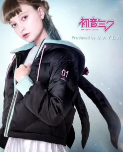 MAYLA Hatsune Miku Iconique Down Jacket Black