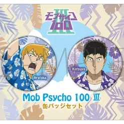 Mob Psycho 100 III Aloha Shirt Ver. Can Badge Set