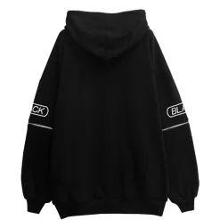 murakaruki x LISTEN FLAVOR Zip Sleeve Hoodie Black