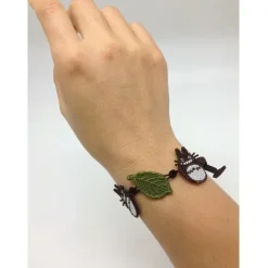 My Neighbor Totoro Totoro & Green Leaf Lace Bracelet