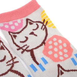 Nagomi Modern Women's Gray Cat Tabi Socks