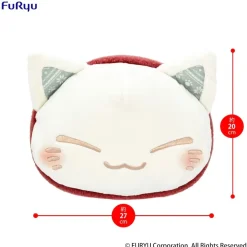 Nemuneko Cat Big Plush Toy Red Scarf Ver.
