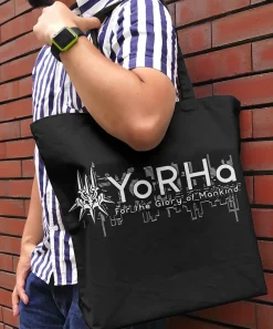 NieR: Automata Ver 1.1A YoRHa Corps Large Tote Bag Black