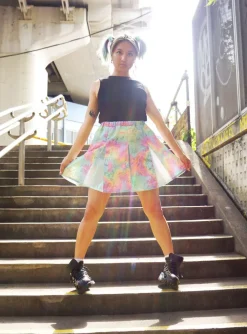 NUEZZZ Rough Sketch All-Over Print Cheer Skirt