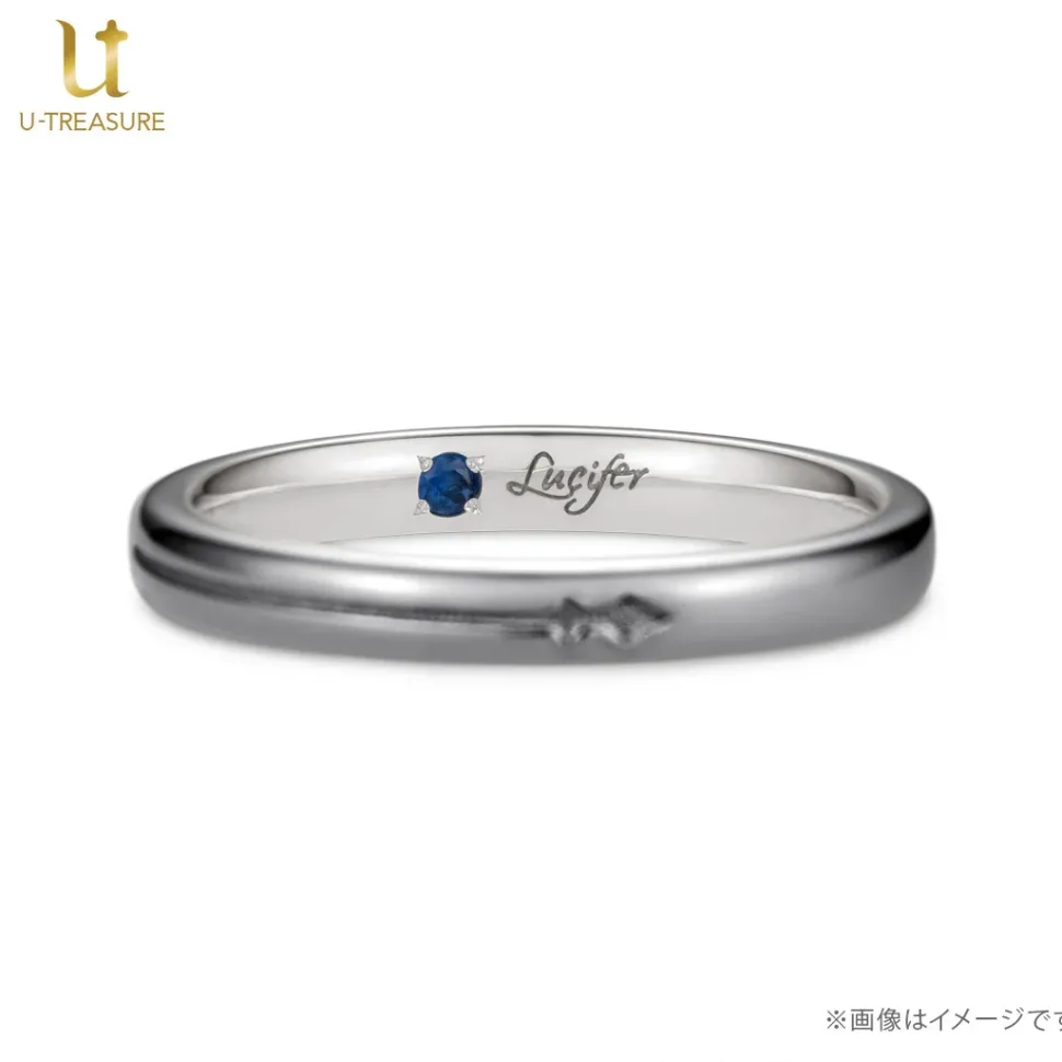 Obey Me! Mammon Black-Coated Silver Ring