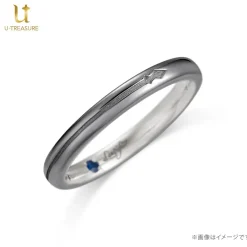 Obey Me! Satan Black-Coated Silver Ring