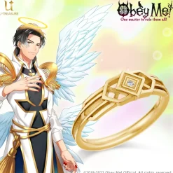 Obey Me! Yellow Gold-Coated Silver Ring of Light
