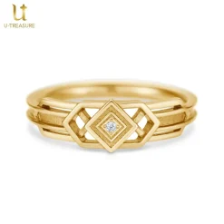 Obey Me! Yellow Gold-Coated Silver Ring of Light