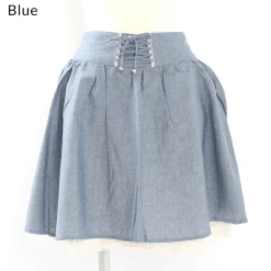 OLIVE des OLIVE Lace-Up Gathered Skirt