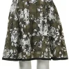 OLIVE des OLIVE Rose Pattern Sheer Check Skirt