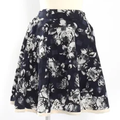 OLIVE des OLIVE Rose Pattern Sheer Check Skirt