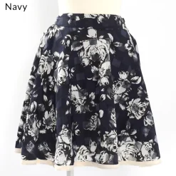 OLIVE des OLIVE Rose Pattern Sheer Check Skirt