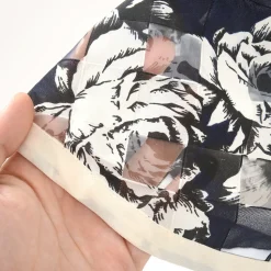 OLIVE des OLIVE Rose Pattern Sheer Check Skirt