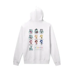 Piapro Characters One Night Jinro Collaboration: Pixel Art Ver. Back Print Men's Hoodie